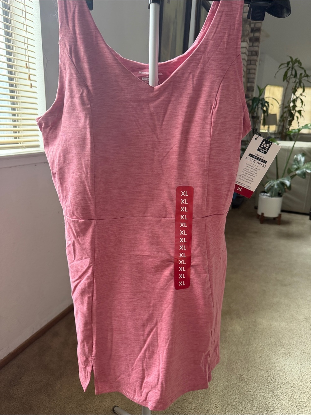 Women’s Pink V-Neck Sleeveless Dress XL